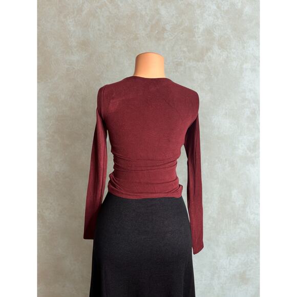 OGL long sleeve  asymetric built-in bra shirt Size XS NWT - Picture 3 of 4